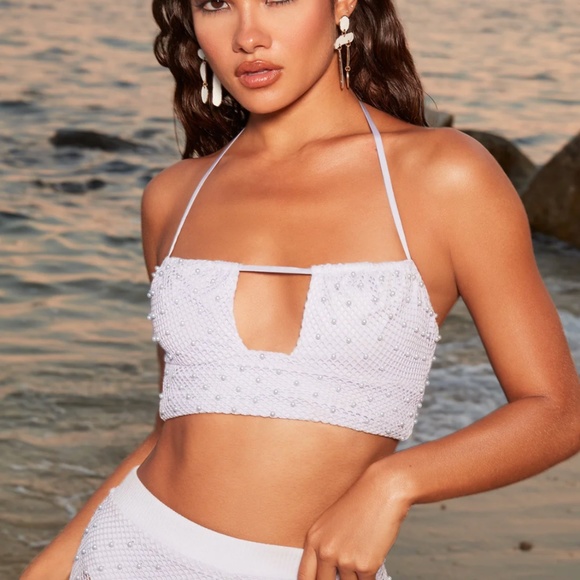 Oh Polly | Sheer For You Pearl Coord Matching Pastel Purple Set - Picture 7 of 7